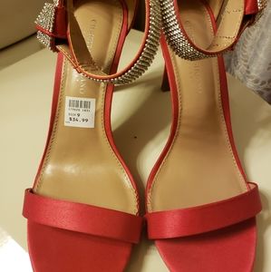 Red ankle strap sandles